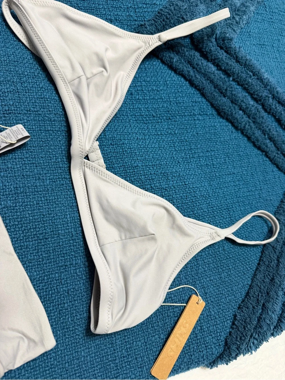 SKIMS Light Gray Minimal Triangle Bikini